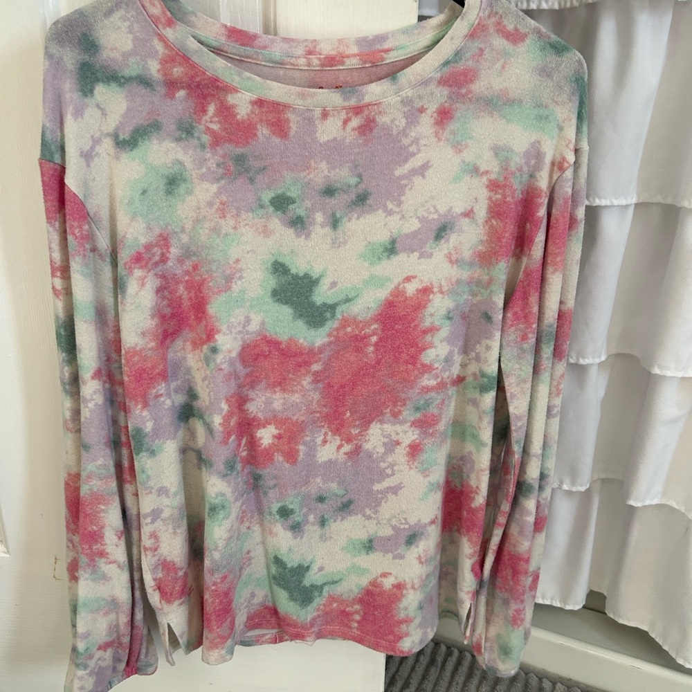 Girls Cat & Jack Tie-Dye Long Sleeve Top
